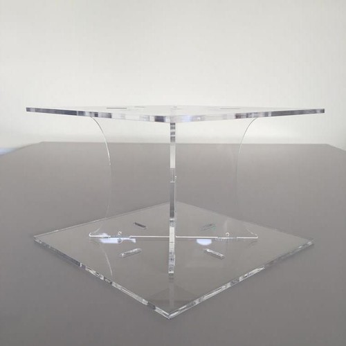 Plain square clear - plain, cake