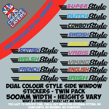 DUAL Colour Style Side Window Sticker | Truck Decal for Scania Volvo DAF