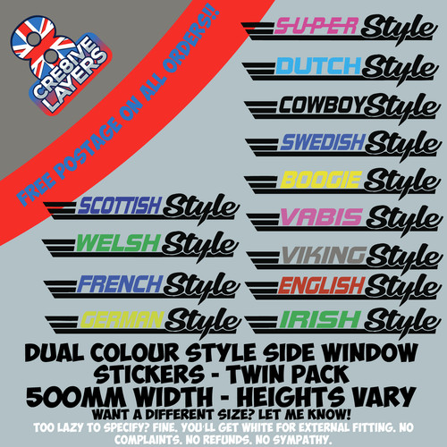 Dual colour style side window - dual,