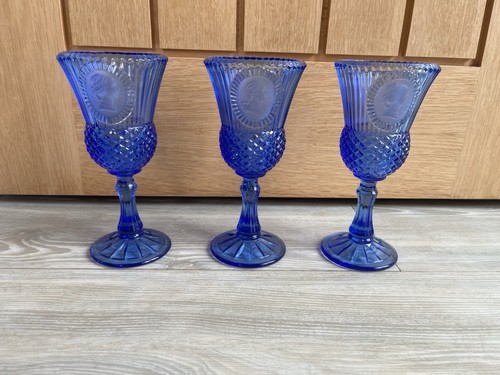 Blue glass cameo - cameo, victoriana