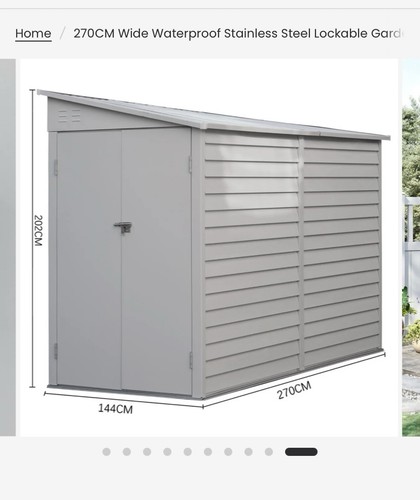 Metal shed grey - metal, bike