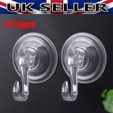 1-4x Clear Christmas Large Wreath Hanger Heavy Duty Suction Cup Window Door Hook