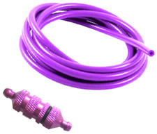 Nitro RC silicone fuel pipe and filter Purple tube combo  - High Temp 1 mtre