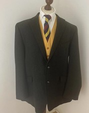 M&S Worsted Jacket  X Moon Tweed Mens Green Wool Blazer Sports Jacket Size 48L
