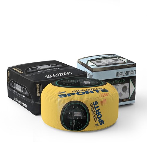 Retro tape player - retro, pouffe