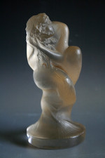 ANTIQUE RENE LALIQUE SIRENE GLASS CAR MASCOT - CIRCA 1920