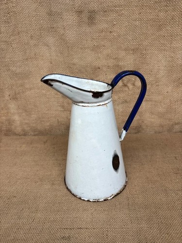 French enamel jug rustic - french,