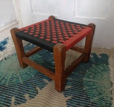 Woven Stool Vintage Footstool