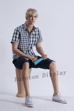  sitting male mannequin MS-12 skin color face mannequin male 