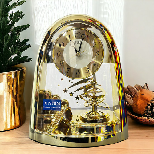 Rhythm mantel clock - rhythm, gold