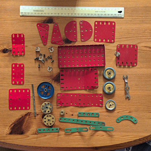 Meccano metal builder set - metal,
