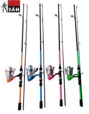 DAM Vibe Spinning Combo Kids Fishing Kits Rod Reel + Line 6ft 5-20g Spin Fish