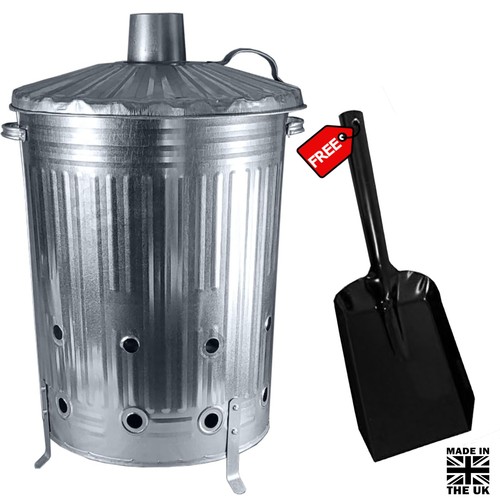 Large incinerator fire bin - bin, for