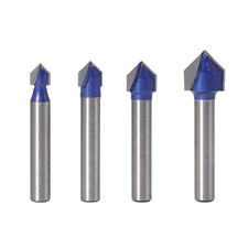4Pcs 1/4 Inch Shank 90 Degree