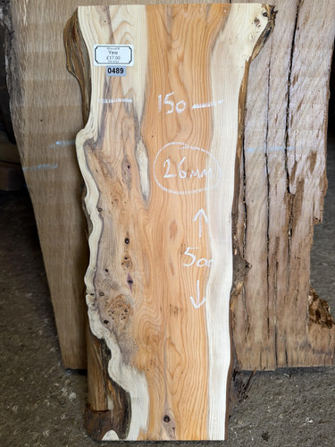 Yew live edge slab - yew, live-edge