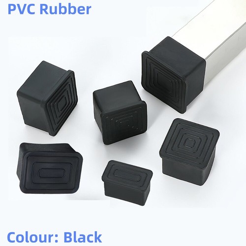 Square rubber chair ferrules - square,