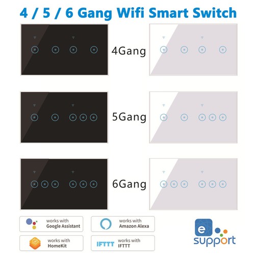 Gang wifi smart switch - 4/5/6,