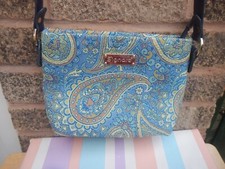 SIGNARE BLUE PAISLEY DESIGN TAPESTRY SHOULDER BAG NWOT