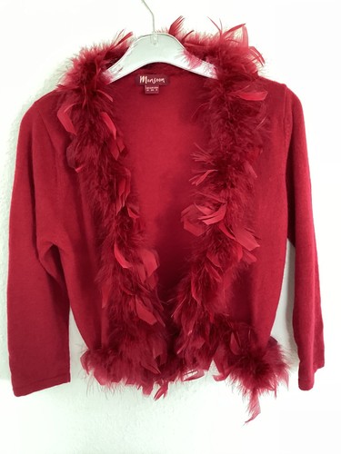 Monsoon cherry red - red, feather