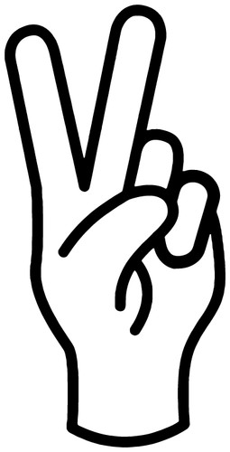 Peace hand sign die cut - sign, vinyl