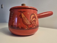 Vintage Aubecq Enamel Fondue