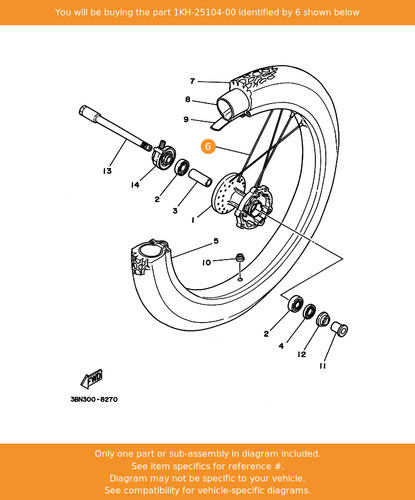 Yamaha spoke set front - yamaha, set,
