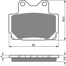 Brake Disc Pads Rear R/H