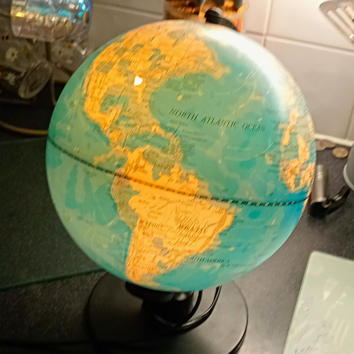 Rotating tabletop world globe - tabletop,