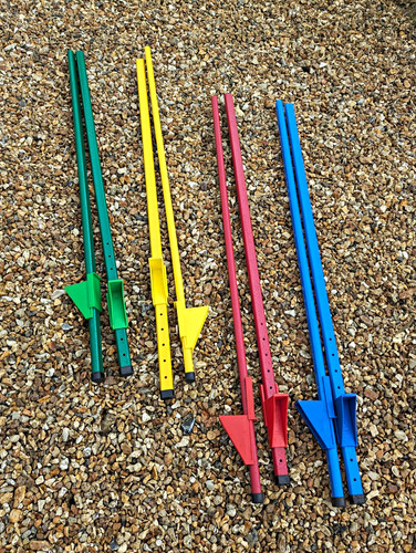 Pairs multicolour stilts - of,
