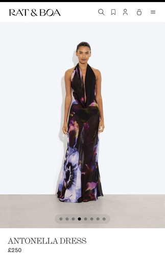 Rat boa maxi dress size - &,