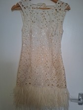 Lipsy vip Cream Gold Bodycon