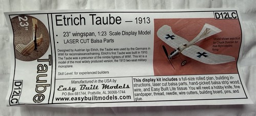 Easy built models etrich taube - easy,