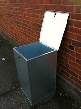 SMALL GALVANISED FEED BIN PET FOOD STORAGE CAT DOG CHICKEN FISH BIRD