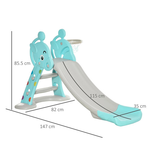 Homcom kids slide with - 2, 1