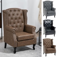Wingback Armchair Chesterfield-style High Back Chair Tufted Accent Chair