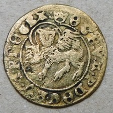 NO RESERVE Tudor Winged Lion of St Mark Brass Jetton Jeton Metal Detecting Find