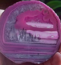 Pink Banded Natural Chalcedony