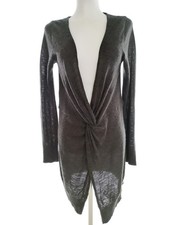 ⭐ PERUZZI ITALY Womens Tunika Bluzka Brązowy Długi rękaw 10/12 (38) Głęboki ⭐