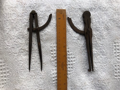 Pair vintage steel leather - pair,