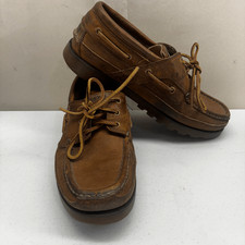 Sperry Top-Sider Leeward Mens Leather 3-Eye Casual Boat Shoes Size 9.5 M Brown