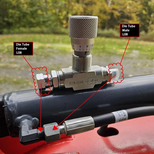 L08 hydraulic flow - 3/8",