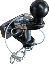BLACK TOW BALL & PIN TOWING HITCH DUAL COUPLING 3.5 Ton E11 Heavy Duty Tow Ball