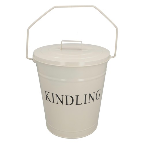 Cream kindling wood storage - cream,