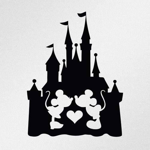Mickey minnie kissing - mickey,