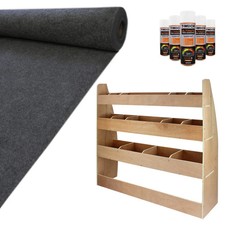 Van Lining Carpet Super Stretch + Glue & VW Caddy Racking Bundle,