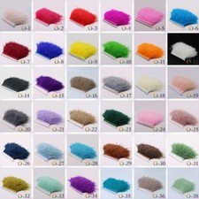 High Quality Ostrich Feather Trimming Fringe Ribbon Cloth Decor 12 -15cm
