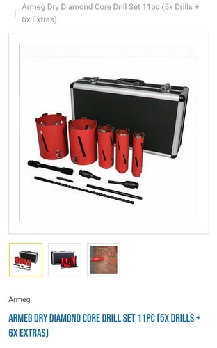 Dry diamond core set - diamond, 11
