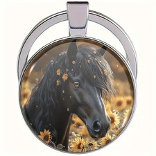 Black horse keyring/ Birthday/Gifts/ Animal lovers/