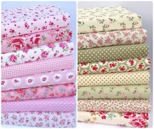 100% COTTON FABRIC BUNDLES LARGE REMNANTS SQUARES PATCHWORK QUILTING MATERIAL