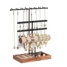 Jewellery Stand Holder Multi Tier Necklace Hanging, Ring, Earring Organizer Tray